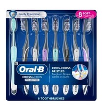 Oral-B Cross Action Pro Advanced Toothbrush, 8 Count Soft 
