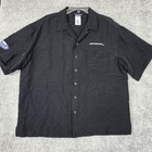 Buell Shirt Mens XL Black 1125R Sportbike Motorcycle Graphic Camp Button Up