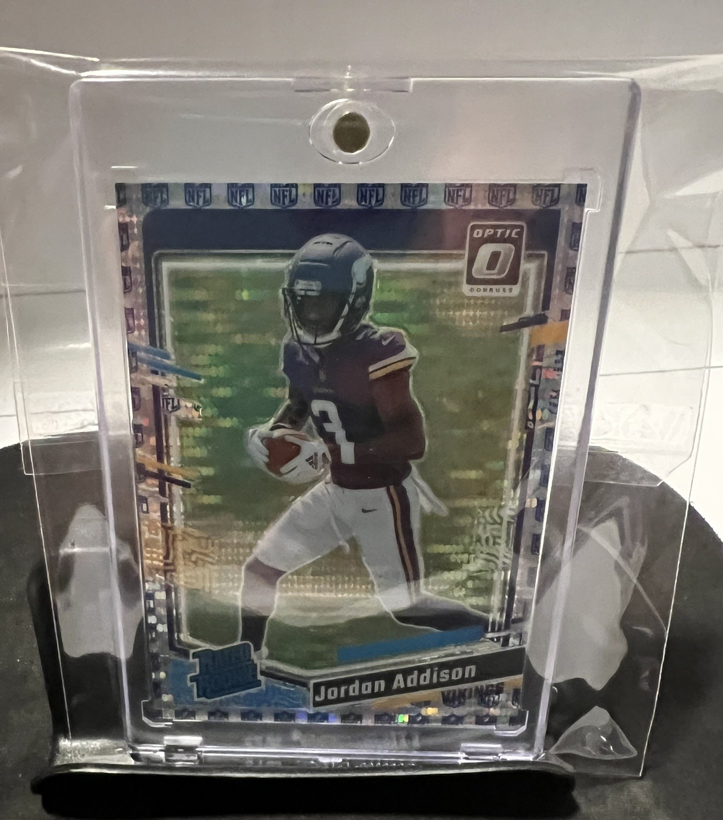 2023 Donruss Optic #271 Jordan Addison Shield #3/32 Jersey Match