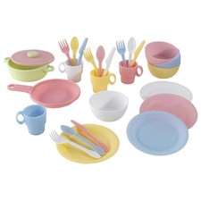 KidKraft 27-Piece Cookware Set   Pastel Pots, Pans, and Dishes Kitchen Accessory