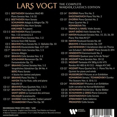 LARS VOGT LARS VOGT: THE COMPLETE WARNER CLASSICS EDITION NEW CD