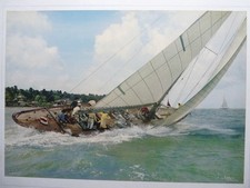 Grande fotografia di corsa a vela firmata? barca mare (165)