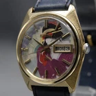 CLA’d [N MINT ] Vintage SEIKO Lord Matic 5606-7000 LM 35mm UKIYOE AT Men's Watch