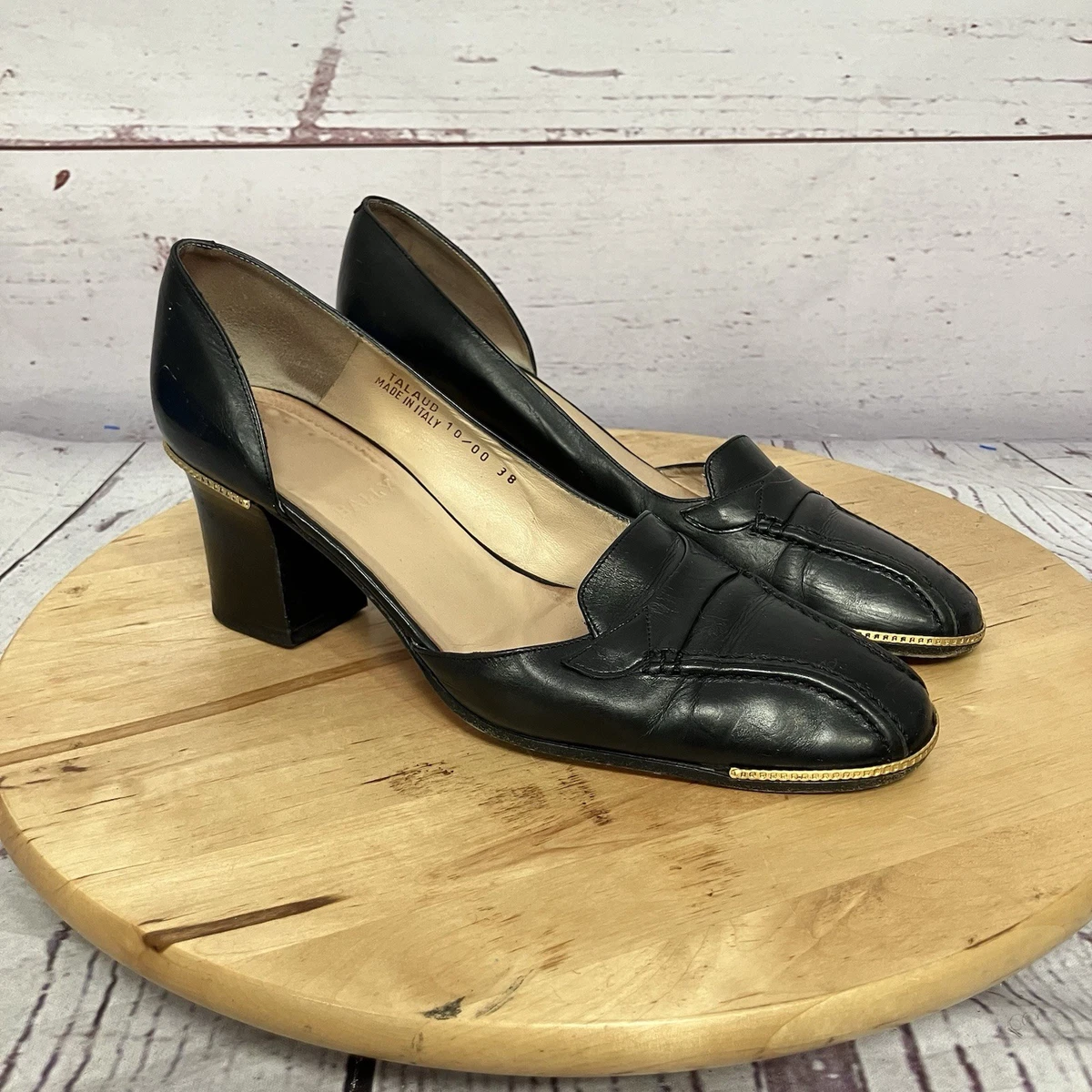 Bally Nevada Burgundy Leather Oxford Heels Cap Toe Italy 9.5 M Bally Mid (2-2.9 in) Heel Height Heels for Women for sale | eBay main image 4