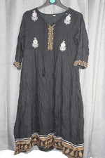 Black Embroidered Long Dress Size 3XL (UK L / XL)