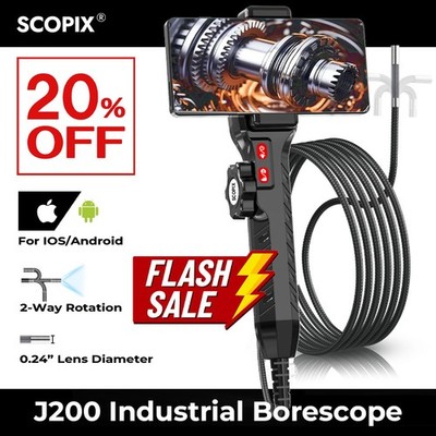 50%OF SCOPIX 360° 2Way Articulating Borescope Inspection Camera For Phone ralcam