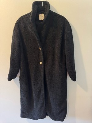 Ultra Flirt Black Teddy Sherpa Coat Small
