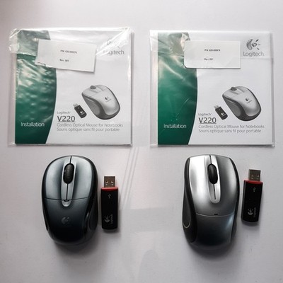 Logitech V220 Nano Wireless Laser Mouse V320 Regular for Notebook Laptop 2p Lot