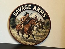 Savage Arms Rifles Ammunition Vintage Style Metal Sign Hi Gloss