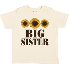 Inktastic Big Sister Announcement Sunflowers Toddler T-Shirt Siblings Sis Childs