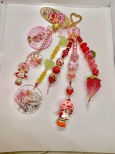 Strawberry Shortcake Handmade Acrylic Bag Charm – Figurine + Charms Unique