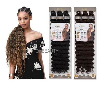 Cherish Synthetic Pre-Stretched Curly Braid Haarverlängerung 3 x ROLLER WAVE 28''