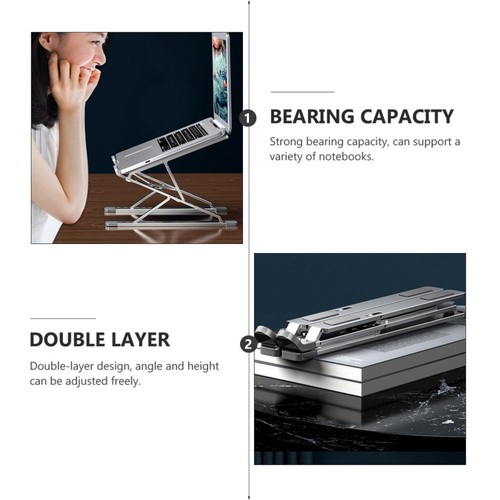 Dissipateur de chaleur en alliage d'aluminium support pour ordinateur portable support portable - Photo 12/12