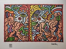 Keith Haring Signed - Abstraction - Certificate