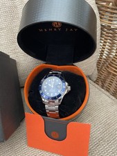 Henry Jay Aquamaster Men's Wristwatch. Stainless Steel , Unused In Box