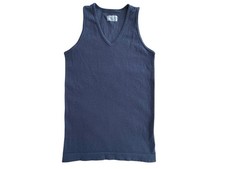 Athleta Pure Organic Cotton V-Neck Tank Blue XS Athleisire Gorpcore Whimsigoth