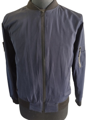Stone Island Jacke S Dunkelblau Baumwolle Elastan Made in Italy Top Zustand #