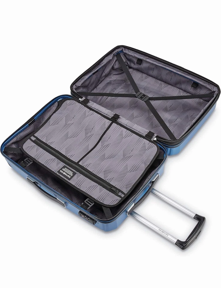 SAMSONITE WINFIELD 3 DLX HARDSIDE EXPANDABLE LUGGAGE SPINNERS, 25 IN, BLUE/NAVY - Image 3 of 4