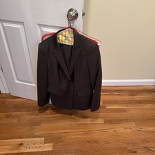 Ann Taylor brown Wool Blend Skirt Suit Size 12 Blazer Jacket Skirt 2 Piece Set