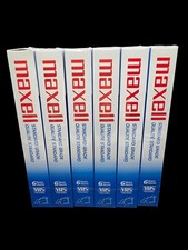 Lot of 6 Maxell Video Cassette VHS Tapes Standard Grade 6 Hour T-120 NEW SEALED