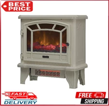 Duraflame Infrared Electric Stove Heater w/FauxFlame & Remote - Color: Cream