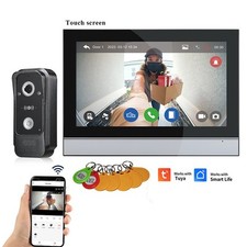 Wired Video Intercom System 7-inch HD Touchscreen Door Phone with WiFi Connect