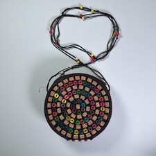 Handmade Beaded Vintage BOHO Multi-Color Crossbody Purse