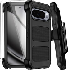 Google Pixel 10 Pro XL Case with Belt Clip Holster, Military Grade Shockproof Co