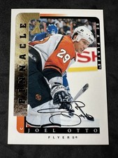 Joel Otto 1996-97 Pinnacle Be A Player Autographs #76 Flyers On Card Auto