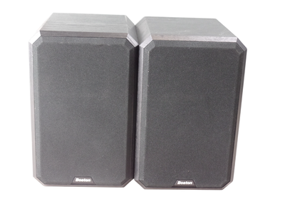 Boston Acoustics HD5 Bookshelf Speakers (Pair) -Black - Free