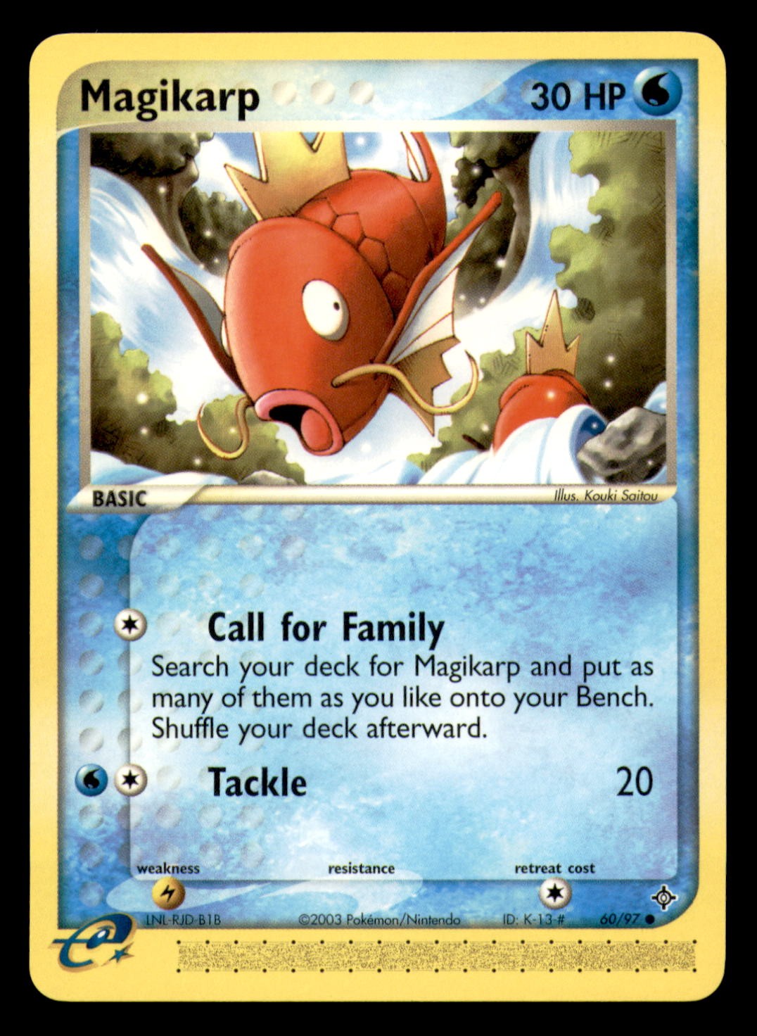 Magikarp 60/97 Common Dragon Pokemon Near Mint