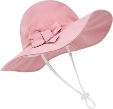 Durio UPF 50 Baby Sun Hat - Wide Brim Beach Bucket Hats for Infant Girls 0-4T,