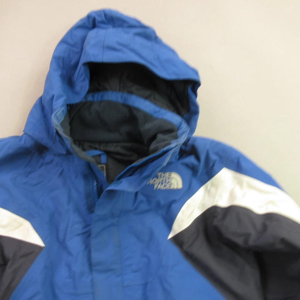 North Face Coat Boys Large Long Sleeve Full Zip Pockets Outdoors Hooded Blue - Image 2 of 4