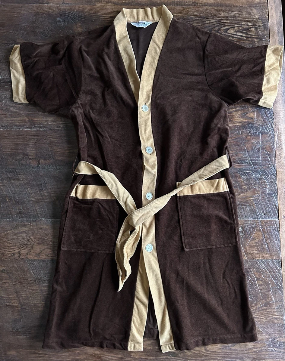 slim fit dress slacks Vintage 1910s 20s Mens Dressing Gown Brown Velvet Size M – Poppy's Vintage  Clothing main image 0
