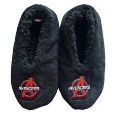 New Kids The Avengers Slippers Super Soft Fleece Lined Size Medium/Large Black