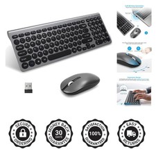 Plug and Play Wireless Keyboard and Mouse Combo - Energy Efficient  Sleek