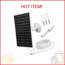 8W Solar Panel for Security Cameras, Waterproof Outdoor Solar Charger with Adjus
