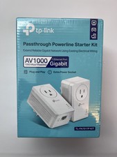  NEW TP-Link AV1000 Gigabit Passthrough Powerline Starter KIT TL-PA7017P