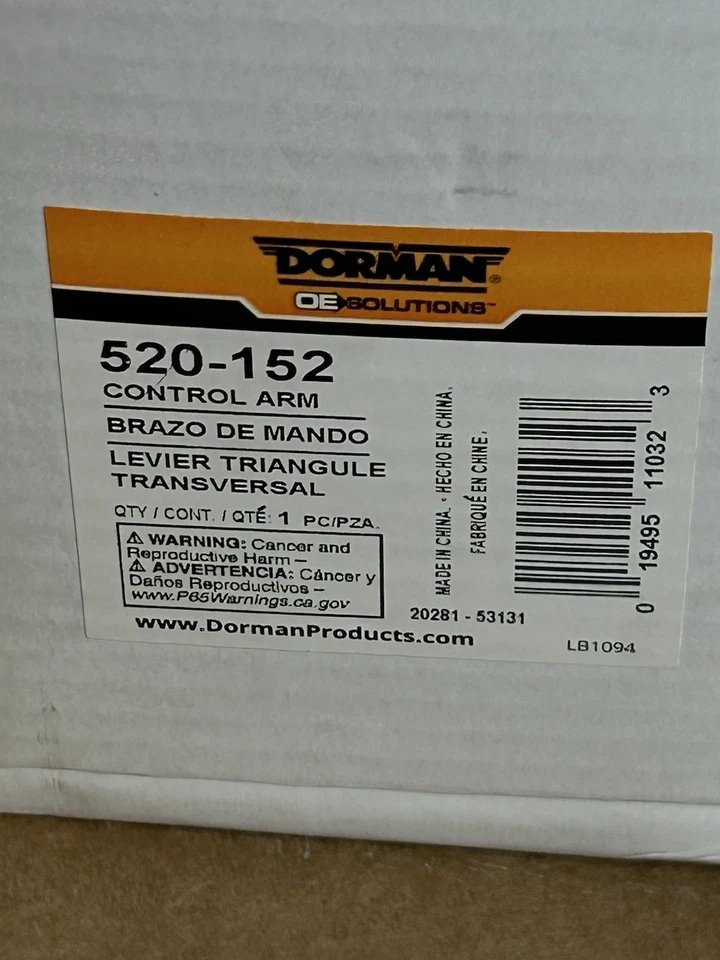 Brazo de control Dorman 520-152 pasajero delantero lado derecho inferior Foto 3 de 4