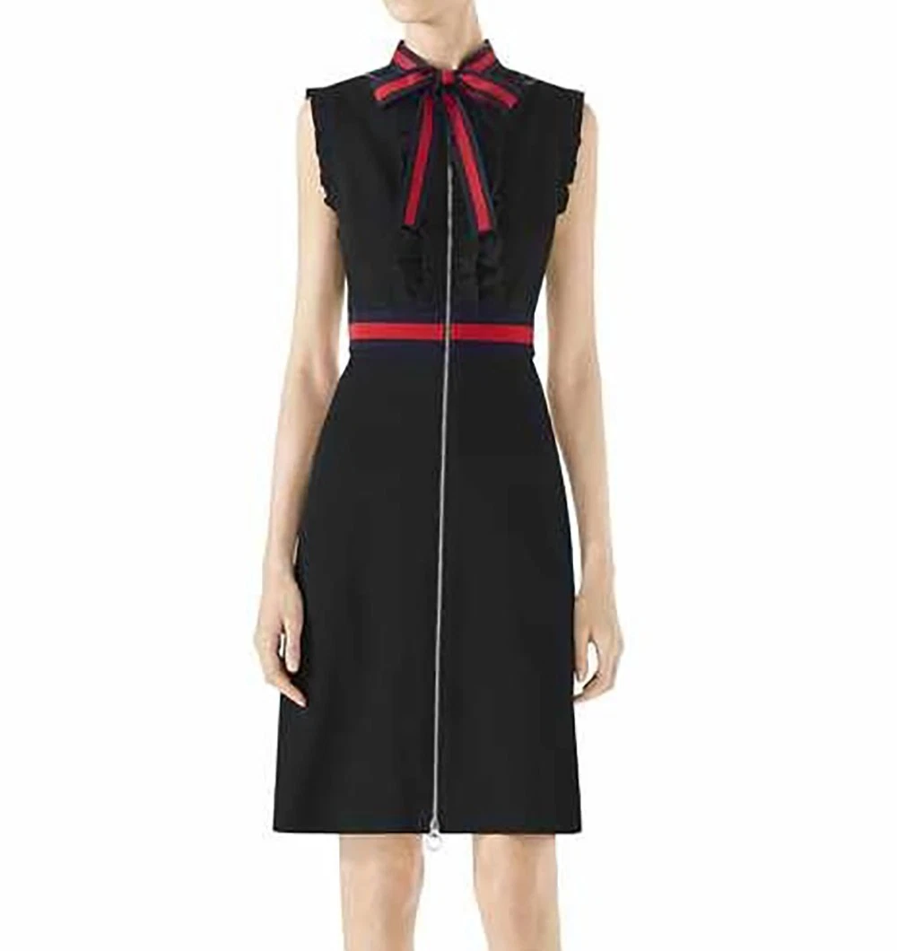 black jersey dress with sleeves Black Jersey Organza Sleeve Elin Dress