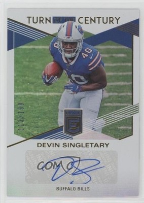 2019 Donruss Elite Turn of the Century /199 Devin Singletary Rookie Auto RC 1e17