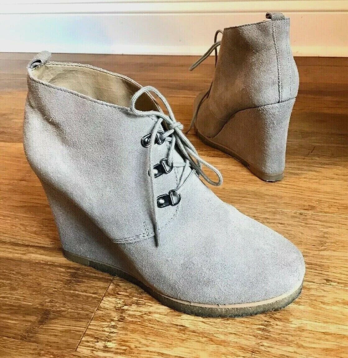 Steve madden taupe wedge sneakers sale