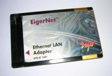 EigerNet PCMCIA Ethernet LAN Adapter PC Card EXP-ET 10BT without Dongle Cable