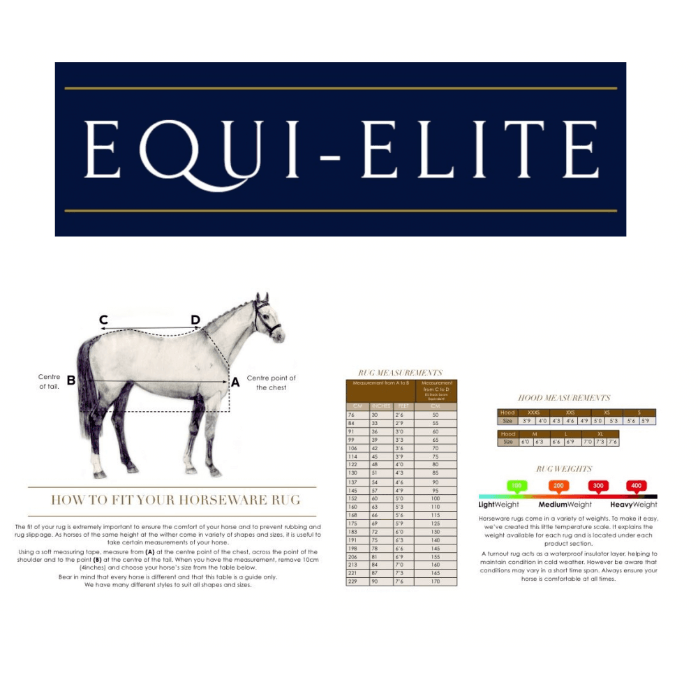 Horseware Amigo Insulator Medium Weight Rug PLUS Hood 200g Stable Rug