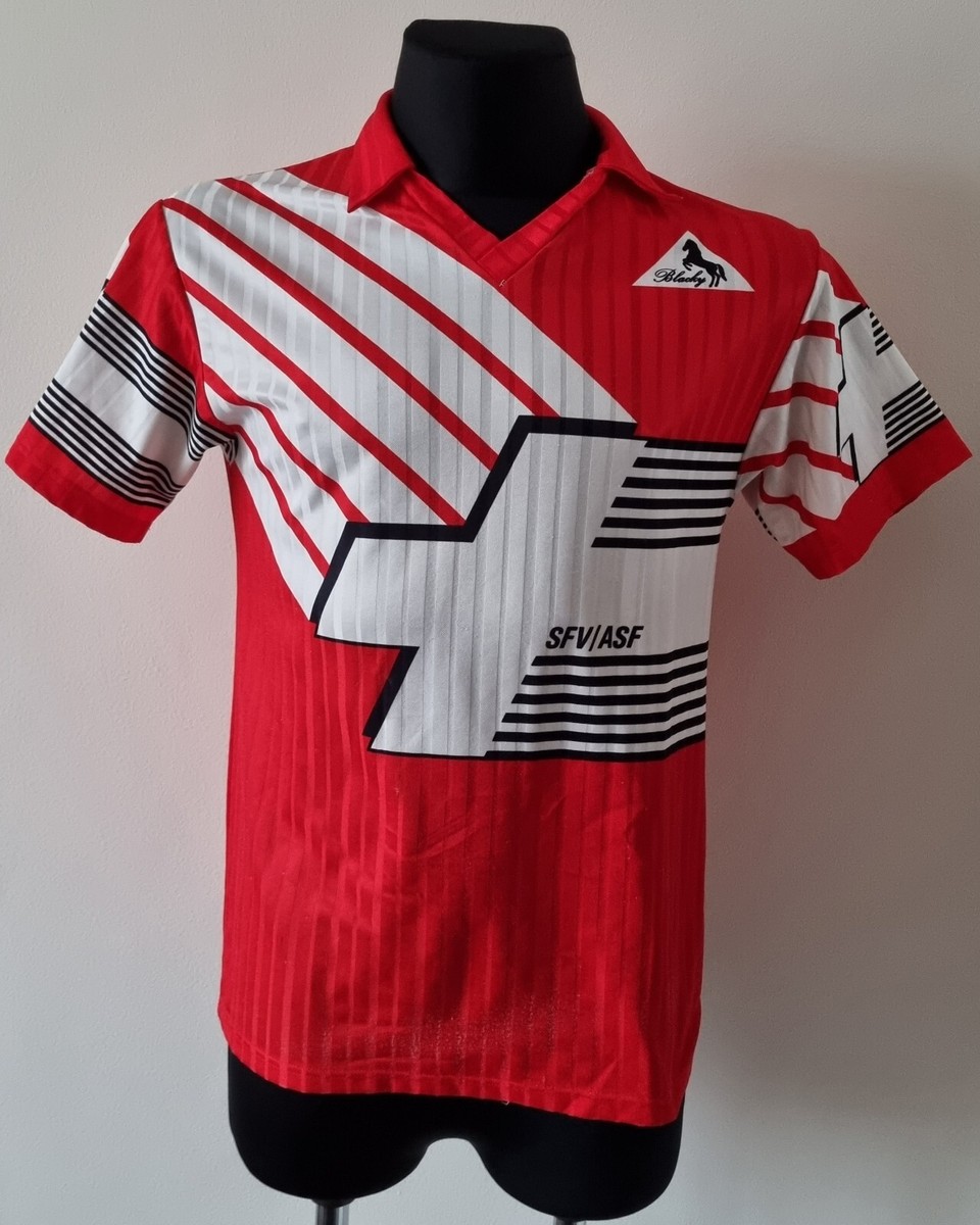 Switzerland 1990 - 1992 Home football Blacky shirt size 2 | eBay