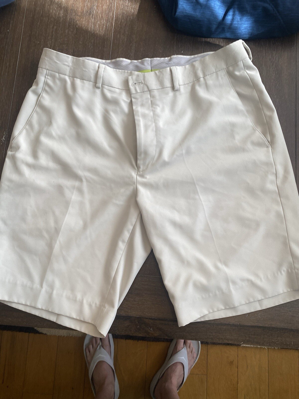 Men's 36 Golf Shorts Performance Light Khaki Zip Fly Sportswear-image