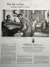 1945 National Lead Company Metals Die Cast Kirksite A Steel Vintage Print Ad