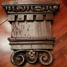 17th Century Carved Oak Architectural Fragment Bracket