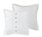 SOUTHERN TIDE PILLOW SHAM EURO 26”X26” Reversible White Khaki NEW