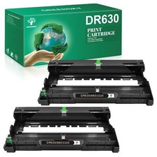 2 Pack Drum Unit for Brother DR630 DR660 HL-L2300DW L2320D MFC-L2700DW Printer